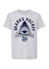 Solway Sharks Unisex Grey "Sharks Hockey" T-shirt