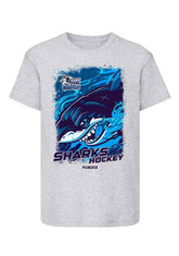Solway Sharks Unisex Grey Warm-Up Jersey Style T-shirt