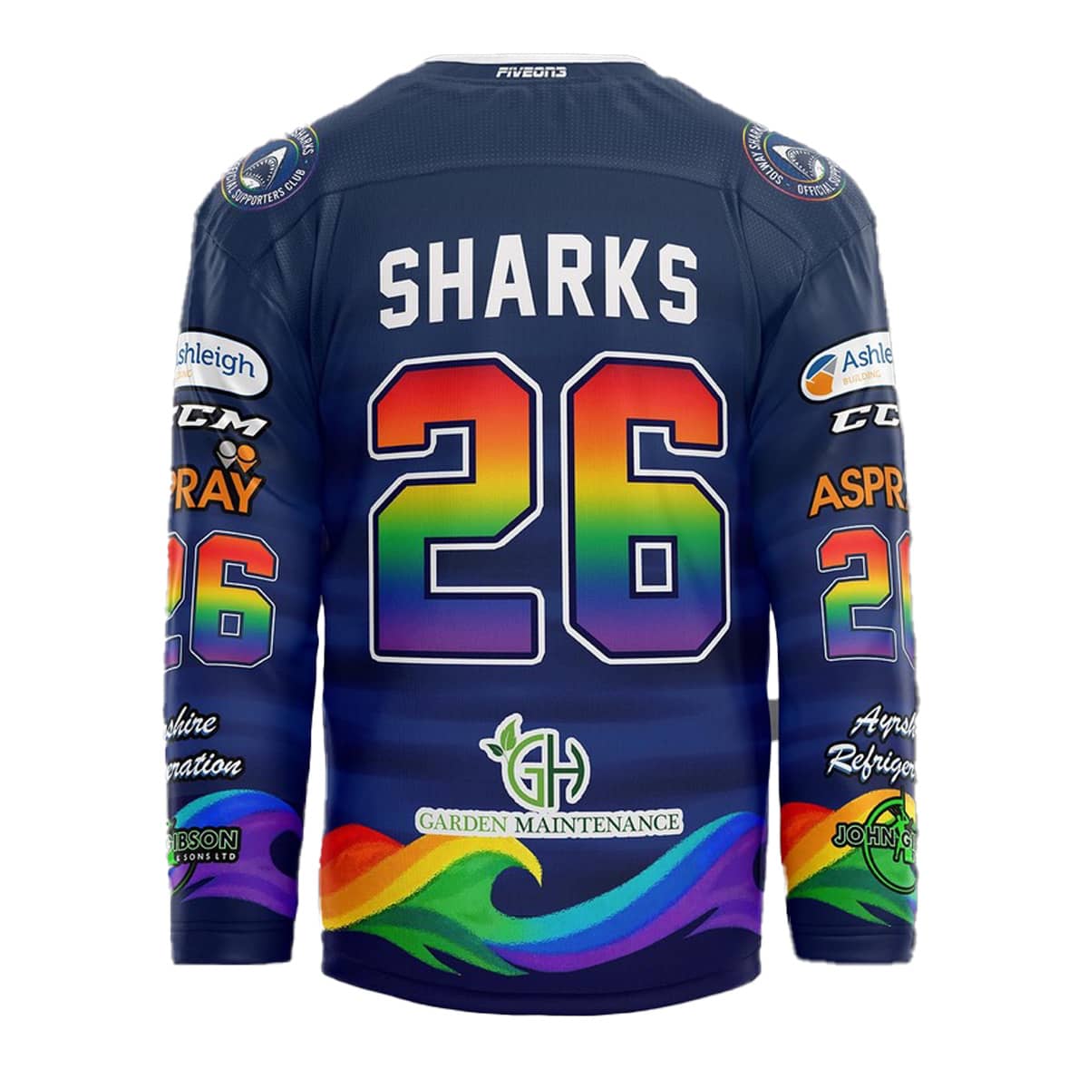 Solway Sharks Pride Jersey Back 25/26