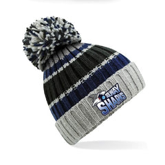 Solway Sharks Chunky Grey/Blue Bobble Hat
